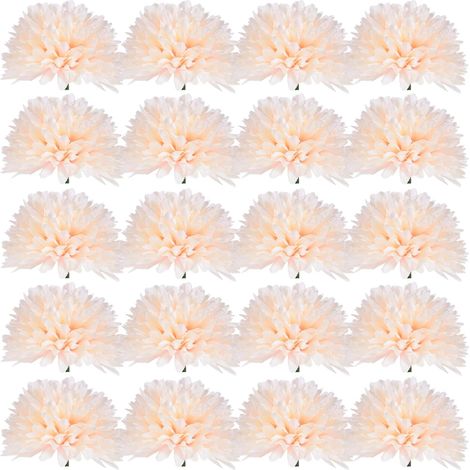 Set di 50 fiori di crisantemo artificiali per decorazioni di matrimoni e feste, oggetti di scena per la fotografia, colore (1/5)