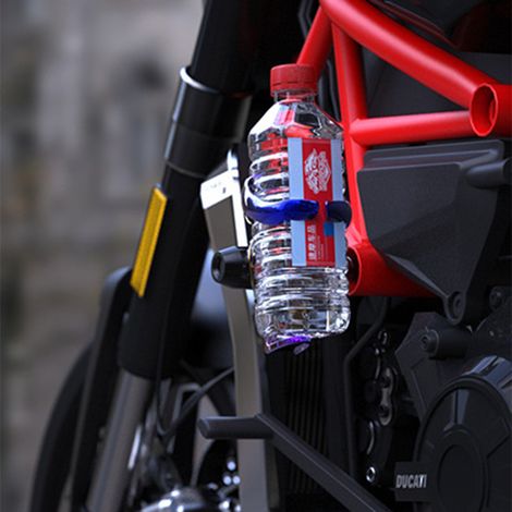 Porte-bouteille de moto pliable, stable, résistant à l'usure, léger, en ABS, couleur titane.