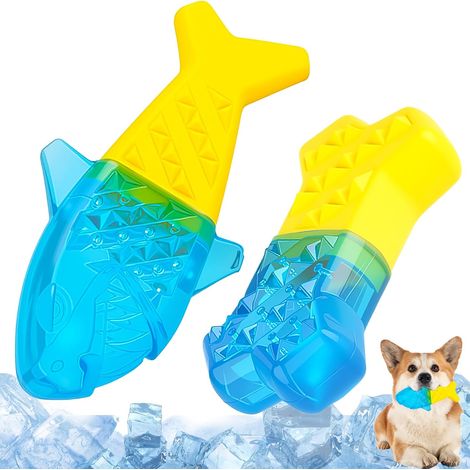 2Pcs Jouets Rafraîchissants Mâcher pour Chien, Ensemble de Mâcher, Jouets Congelés pour Chien, pour Nettoyer Dents, Rafraîchir Chiens, pour Chiens de Petite et Moyenne Taille (1/5)