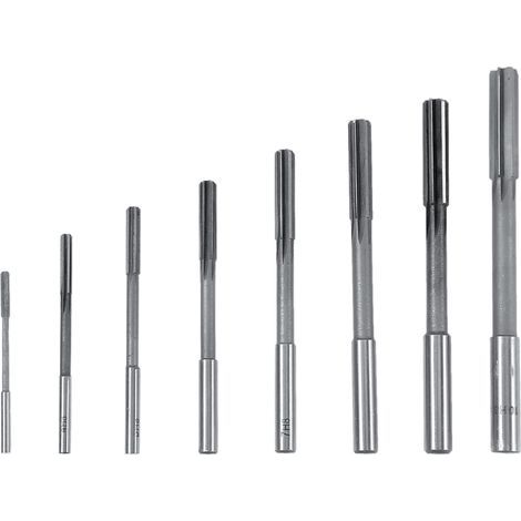 Satz mit 8 HSS-Reibahle mit geradem Schaft, Größen 3 bis 10 mm, für Präzisionsfräsen und -bohren (1/5)