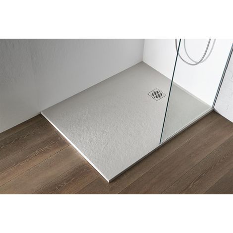 Receveur ardoise avec grille résine - Dimensions : : 120x80 - Anthracite (1/2)
