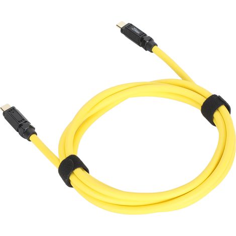 Câble d'extension USB-C compatible avec la charge rapide PD3.1 140 W, débit de 20 Gbit/s, HD 8K 60 Hz, câble de données USB-C vers USB-C mâle-mâle, câble droit de 2 m / 6,6 pi (1/5)