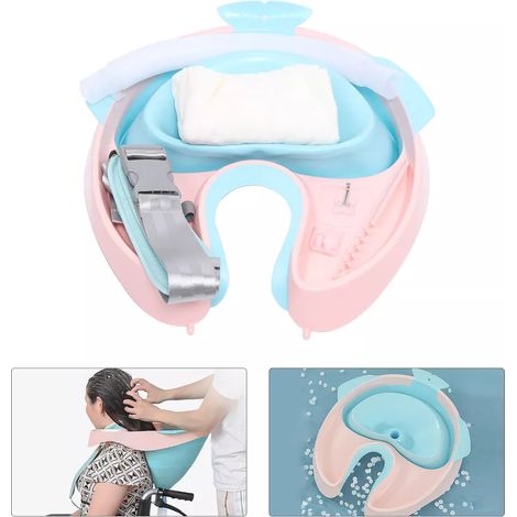 Senderpick – Bac à shampoing mobile pliant – Matériau PP+TPE – Dimensions 31 x 43 x 48 cm – Rétro-rinçage efficace pour professionnels (1/5)