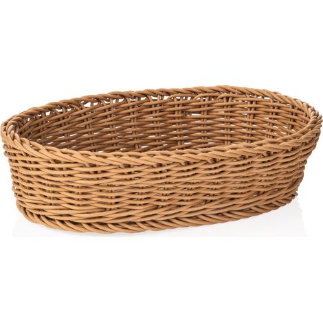 Panier ovale 28 x 16 cm H 8 cm marron polypropylène WEAVER PRO - Was Germany (1/2)