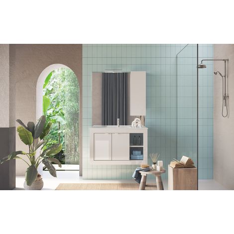 Mueble de baño Pratiko BASIC 2.0 lacado blanco brillante 101x57x47 cm