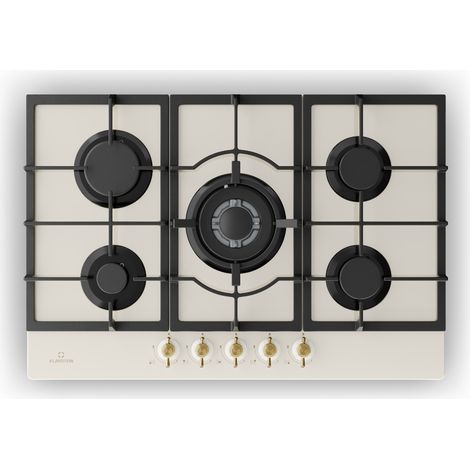 Klarstein Victoria 5 Placa de gas 5 quemadores Sabaf vitrocerámica aspecto retro