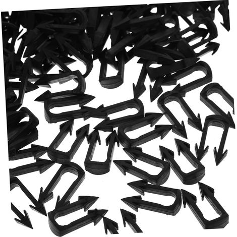 200 Pcs Clips de Fixation Réutilisables pour Plantes Grimpantes PVC Noir pour Serrage Jardin Utilisation Espace Optimisée (1/5)
