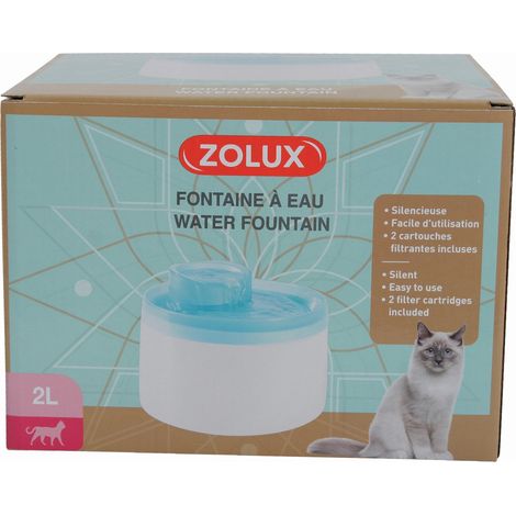 Fuente de agua - Zolux - Para gatos y perros - Con cartucho filtrante - 2 litros (1/5)