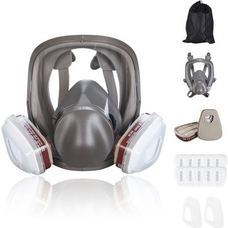Masque respiratoire intégral réutilisable 6800 pour la peinture, le polissage et le soudage, masque anti-poussière, 2 types de connecteurs (1/3)