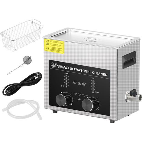Accueil Nettoyeur à ultrasons 6L Machine à ultrasons multifonction portable pour un nettoyage polyvalent et efficace noir (1/5)