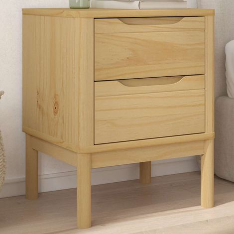 vidaXL Comodino FLORO Marrone Cera 45x39x57 cm Legno di Pino (1/5)