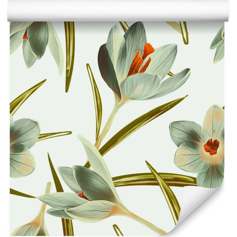 Vintage-Blumentapete für Wohn- und Schlafzimmer, 50 x 1000 cm (1/5)