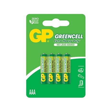 Greencell Batterie 1,5V AAA R3 4 Stück - GP24G-U4