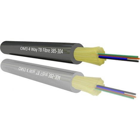 Câble fibre optique RS PRO 200m Avec connecteur, OM3 Multi-mode, 4 fibres, LSZH ( Prix pour Bobine de 200 Mètres )