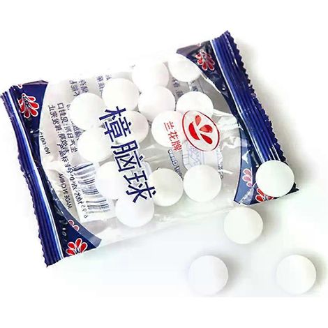 à 10 sachets de boules de naphtaline et de camphre antimites, sans danger contre la moisissure et les insectes, comprimés de naphtaline et de camphre naturel, contrôle des nuisibles. Couleur : paquet
