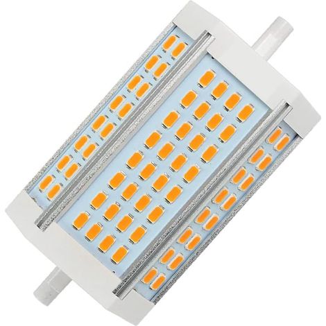 LED 30W R7s 118mm Ampoule Dimmable J118 Lumière du jour 6000K projecteur double extrémités équivaut à ampoule halogène 300W pour maison, salon, balcon, bureau, hôtel, restaurant (6000K) (1/5)