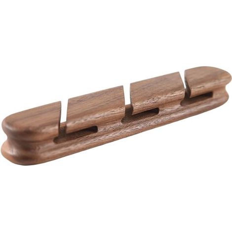 Organizzatore di cavi autoadesivo per scrivania, clip per cavi in legno, clip per cavi a 3 vie, organizzatore di cavi di alta qualità, colore legno naturale per uso domestico, B (1/5)