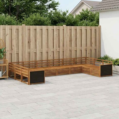 vidaXL Sofagarnituren 10 pcs Massivholz Akazie (1/5)