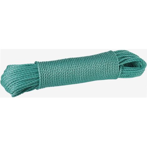 Corderies Tournonaises – Corde polypropylène 40m haute résistance Ø 4,5mm – Résistance 350 kg – 3 brins pour usages intensifs – Compatible jardinage et bricolage