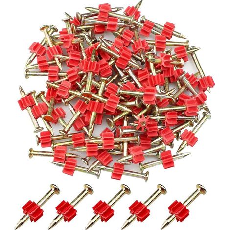 90 Pcs Clous de Ciment Clous de Maçonnerie Anti-Corrosion Clous de Maçonnerie pour Plaque d'acier,Béton,Planche de Bois,Bricolage et Entretien Domestique (30 mm) (1/5)