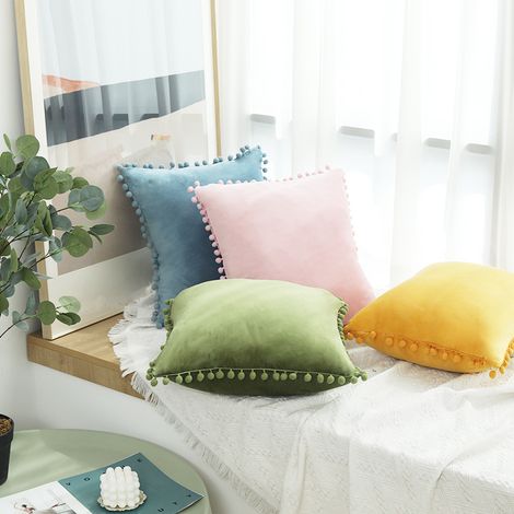 BEBUSINGOTO Juego de 4 fundas de cojín decorativas para sofá, fundas de almohada para exterior, funda decorativa para dormitorio, sofá, silla, cama y jardín, 40 x 40 cm, Estilo 3. (1/5)