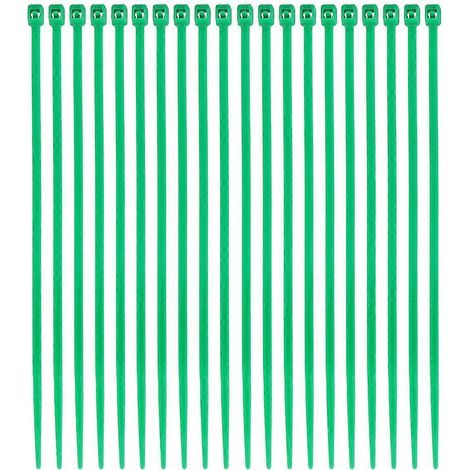 Packung mit 1000 selbstsichernden Nylon-Kabelbindern, 3 x 100 mm, Mehrzweck-Kabelorganisatoren (grün) – 100,3 cm – Grün (1/4)