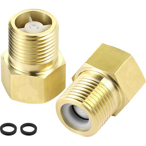 Lot de 2 Clapets Anti-Retour 1/2" en Laiton avec Joints, pour Toilettes, Pompes de Jardin et Fontaines