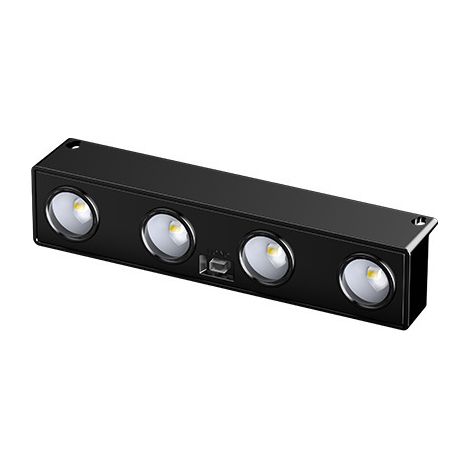 Lampes solaires 4 LED, appliques murales d'extérieur pour jardin, bandes lumineuses pour enseignes de magasin - lumière jaune (1/5)