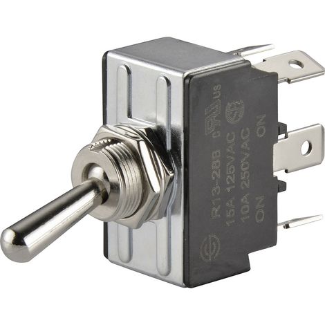 TRU COMPONENTS 1587673 TC-R13-28B-01 Kippschalter 250 V/AC 10 A 2 x Ein/Ein rastend 1 St. (1/2)