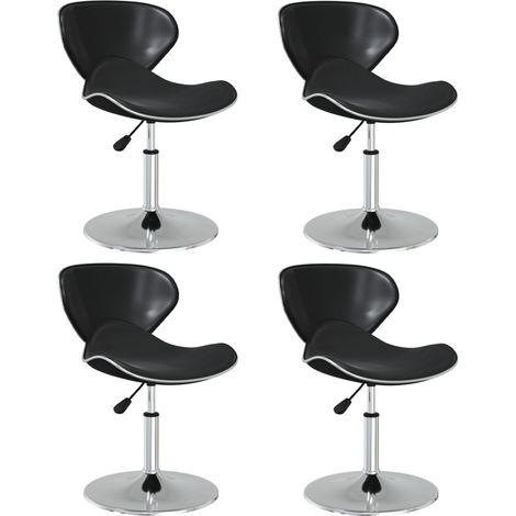 Esszimmerstühle 4 Stk. Schwarz Kunstleder (1/5)