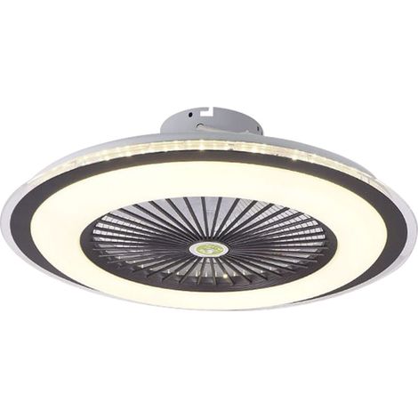 220V LED Télécommande Plafonnier Ventilateur 3 Couleurs Variateur Salon Chambre Enfants Décoration Café 3 Températures Lumière (1/5)