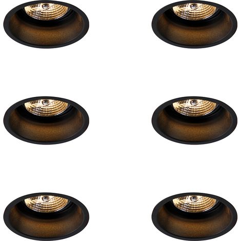 QAZQA 103196 - Spot encastrable - 6 pièces - Ø 108 mm - - éclairage intérieur - Salon I Chambre I Cuisine I Salle à manger