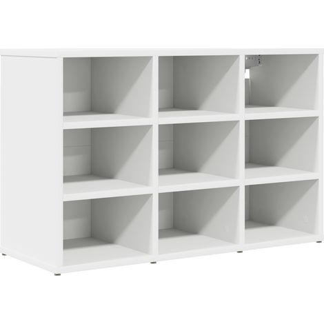 Cabinet à chaussure Meuble à chaussures Blanc 77,5 x 30 x 51 cm Bois d'ingénierie (1/5)