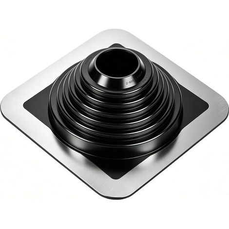 1 PCS Solin de Toit pour Tuyaux Ø70-178mm EPDM, Traversée Terminal de Toit Découpable, Taille Réglable, pour Cheminée, Poêle à Bois, Tuyaux d'Aération Haute Température -60°C à 140°C (1/5)
