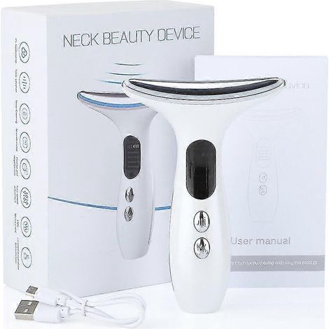 7-in-1 Rf&ems Gesichtsmassagegerät mit Lifting- und Schönheitsfunktion, LED-Gesichts- und Halsmassagegerät in 3 Farben, Photonentherapie, Wärmefunktion und Faltenreduzierung – nur Halsmassagegerät (1/5)