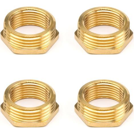 Lot de 4 réducteurs en laiton - Filetage extérieur - 1" vers 3" - 4" - Raccord fileté en laiton - 3/4" femelle vers 1" mâle - Pour raccord de tuyau (1/5)