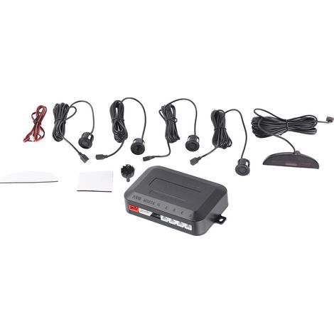 Kit de capteurs de stationnement pour voiture avec radar de recul, 4 sondes, affichage LED et alarme sonore. (1/5)