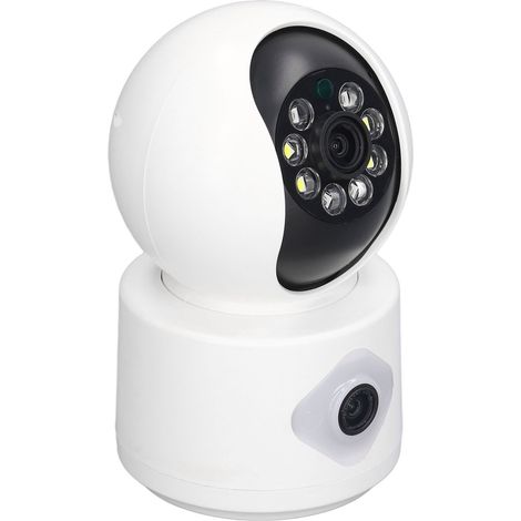 Caméra de surveillance sans fil WiFi 2MP double objectif, vision nocturne, détection de mouvement, contrôle à distance, caméra domestique IP (1/5)