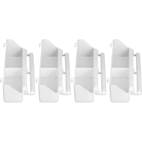 CCYKXA Set of 4 Durable Plastic Hanging Bird Feeders for Parrots, Pigeons and Other Pet Birds, White