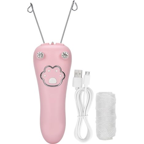 Épilateur À Fil De Coton - 5 W - Batterie 500 mAh - Rechargeable USB - Pour Visage Et Corps - Rose Ou Blanc (1/5)
