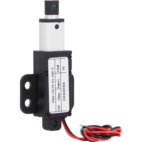 Actionneur Linéaire Électrique Mini Course 15mm Poussée 150N Vitesse 4mm/s Petit Vérin Linéaire avec Fin de Course DC24V (1/5)