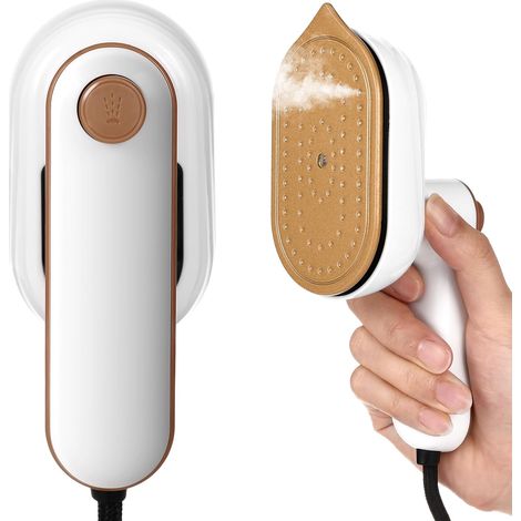 Mini Machine à Repasser Portable, Défroisseur à Main Rotatif à 180°  Défroisseur Vapeur de Voyage 2 en 1 Portable, Chauffage Rapide, Support De Repassage à Sec Et Humide Pour Vêtements De Voyage (1/5)