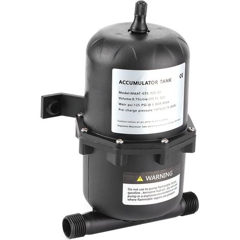 Réservoir sous pression avec pompe à eau à contrôle de débit, 0,75 litre, 125 PSI, étanche, convient aux bateaux, camping-cars et navires. (1/5)