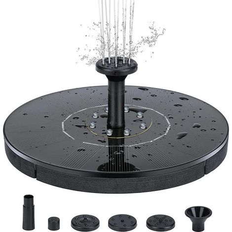 Fontaine solaire (13 cm) - Décoration extérieure - Accessoires de jardin - Cascade - Disponible en 11 cm, 13 cm, 16 cm et 18 cm - Mini fontaines (1/5)