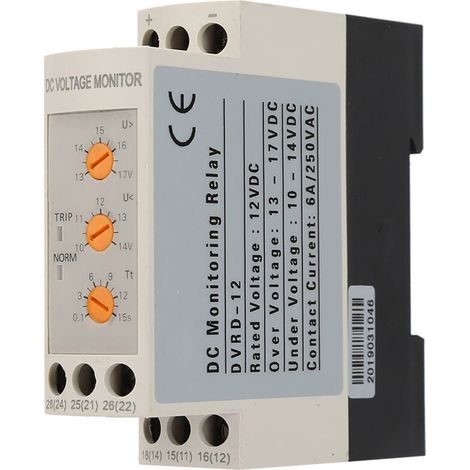 Relais de protection contre les surtensions et les sous-tensions DVRD (12 V CC) (1/5)