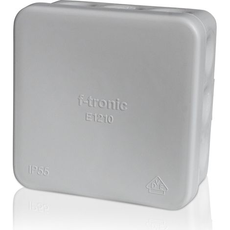 F-TRONIC Abzweigkasten E1210, 80x80x37 mm, grau (1/2)