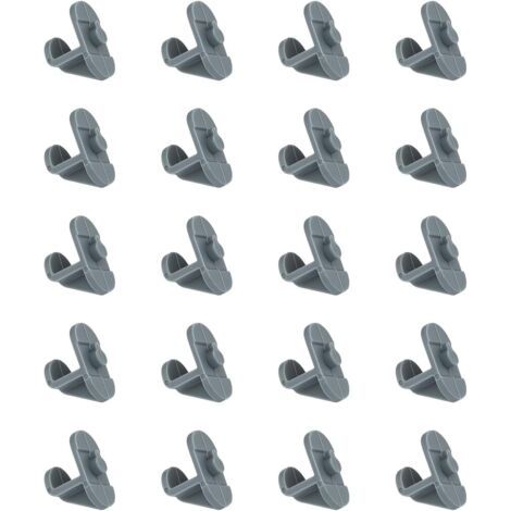 Lot de 20 clips génériques pour étagère de réfrigérateur pour améliorer l'espace de rangement de la cuisine, accessoires de réfrigérateur commerciaux (1/4)