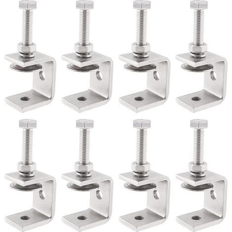 8 Stück Edelstahl-C-Klemmen, verstellbare C-Klemme, robuste C-Klemme für Holzbearbeitung, Schweißen, Autoreparatur