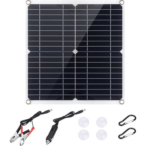 Kits de panneaux solaires flexibles 300 W Panneau solaire en silicium monocristallin avec contrôleur 40 A, interface de serrage de batterie DC5521 pour charger des téléphones mobiles 5 V (1/5)