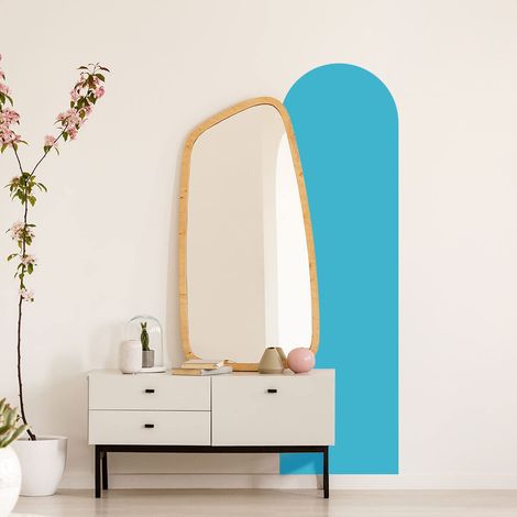 Autocollant Arche Salon Art Moderne et Simple Grand Papier Peint Bohème pour Décoration Salon et Chambre L58 x H100 cm Bleu Ciel (1/5)